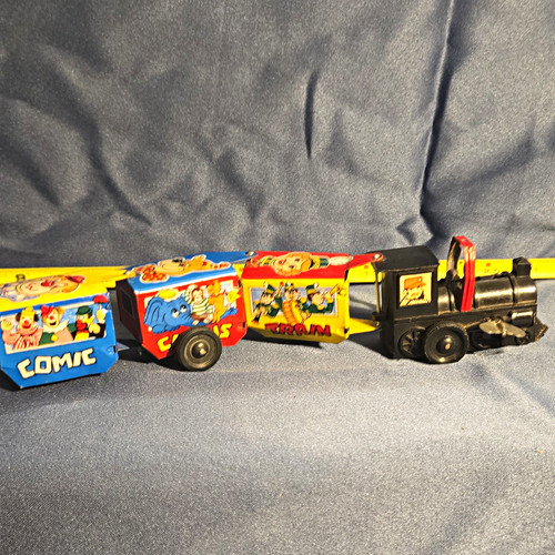 Vintage tin circus train - vintage,
